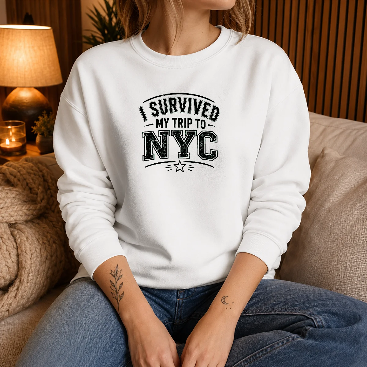 Premium I Survived My Trip To NYC Funny Tee Line Art Shirt - Image 5