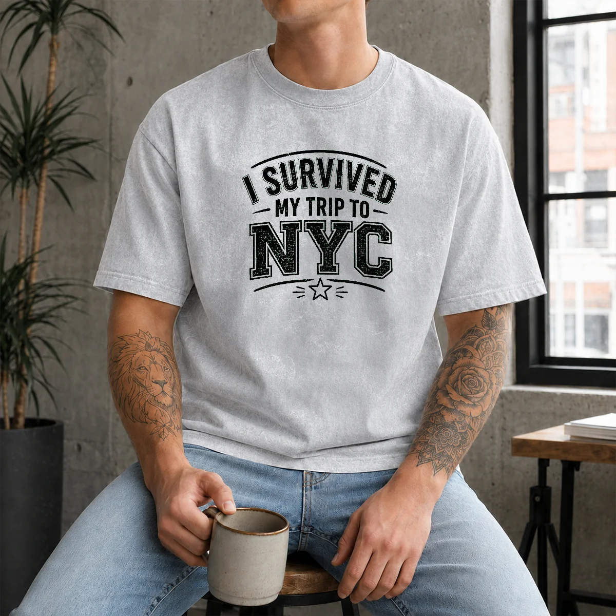 Premium I Survived My Trip To NYC Funny Tee Line Art Shirt - Image 9