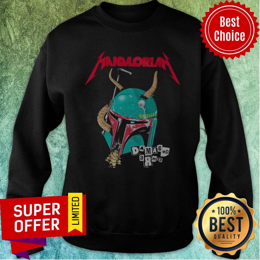 Premium Star Wars Metallica Mandalorian Damaged Armor Shirt - Image 2