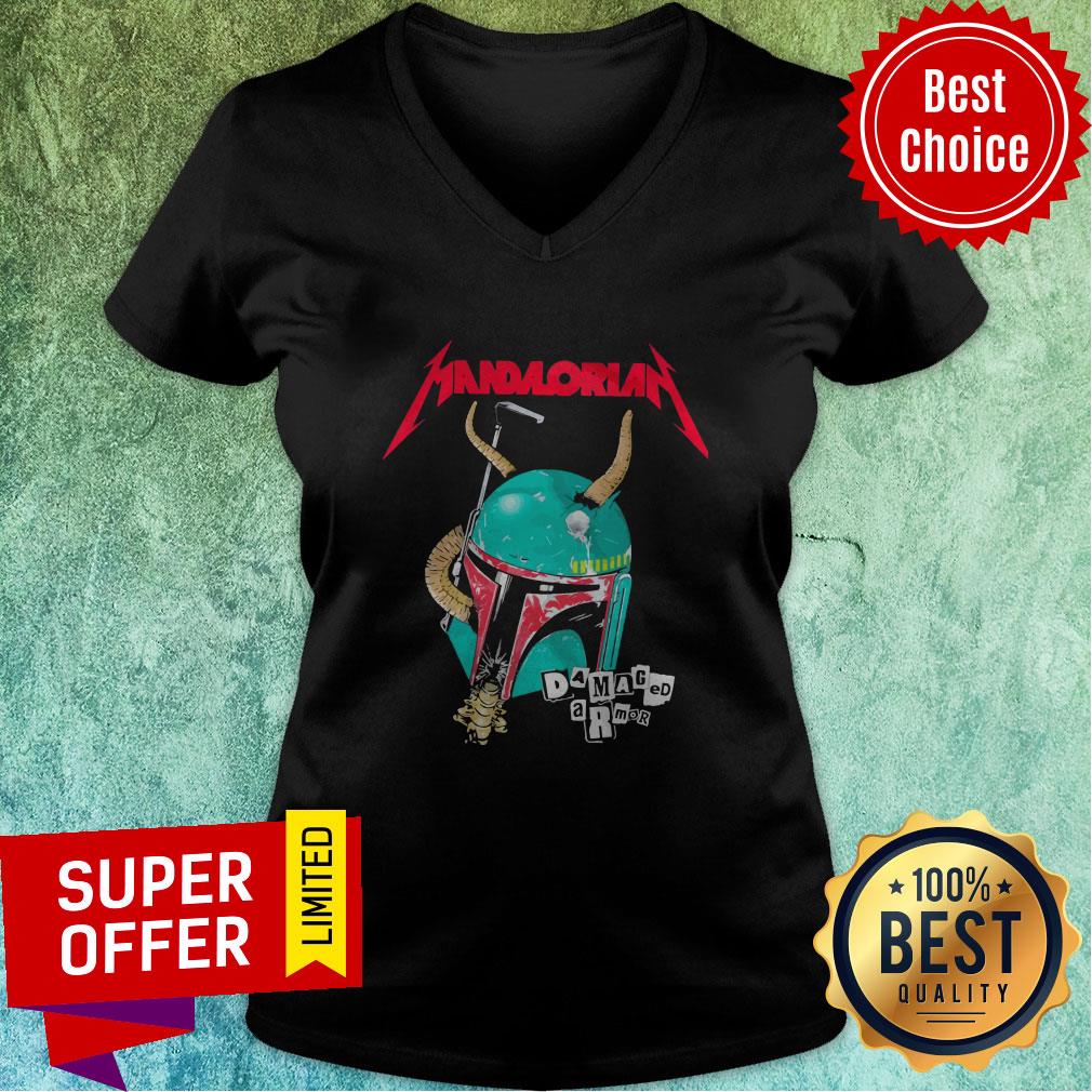 Premium Star Wars Metallica Mandalorian Damaged Armor Shirt - Image 4