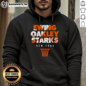 Alternative view of Top New York Knicks Ewing Oakley Starks Throwback Basketball T-Shirt