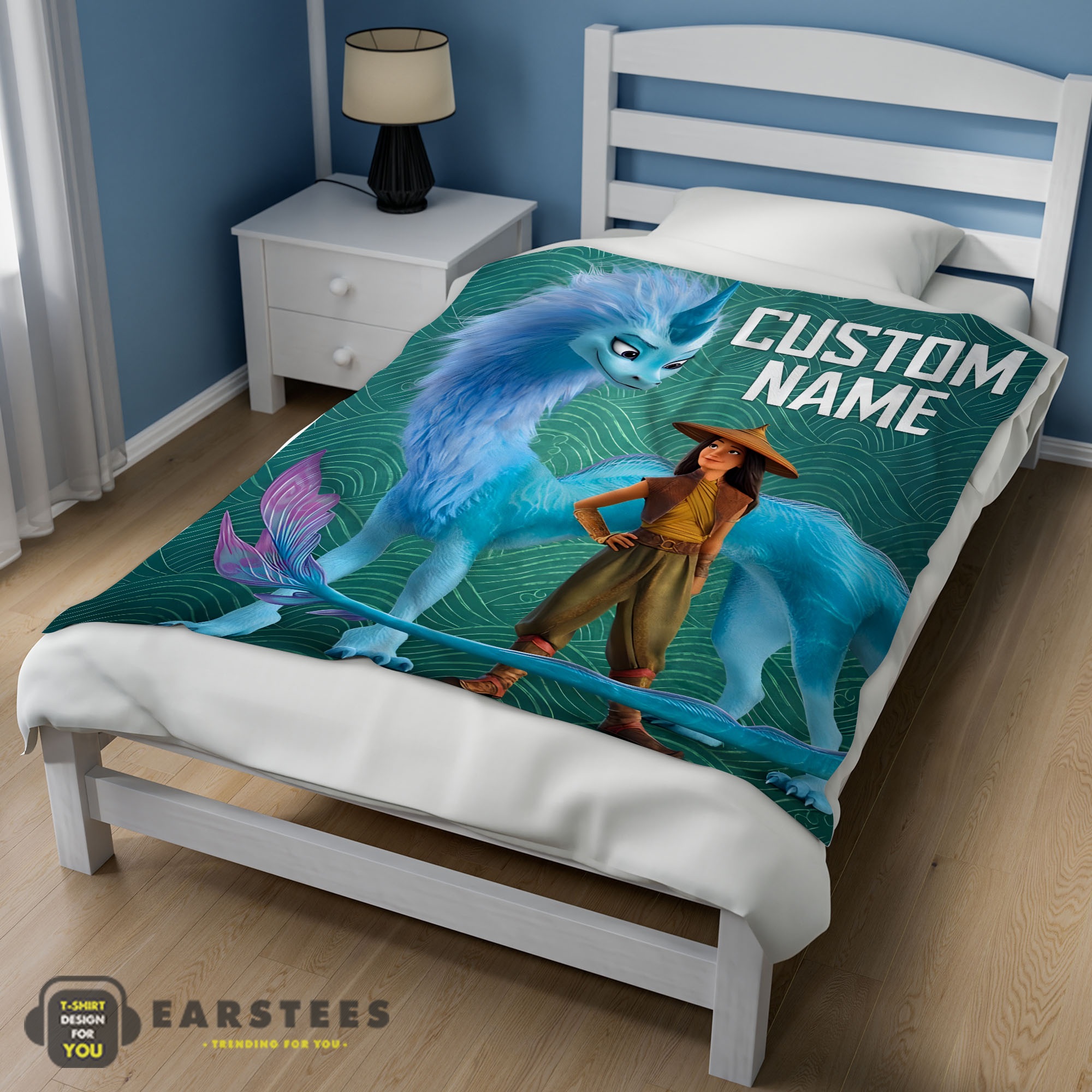 Good Disney Cartoon Retro Raya And The Last Dragon Blanket Fleece Customized Blanket - Image 3