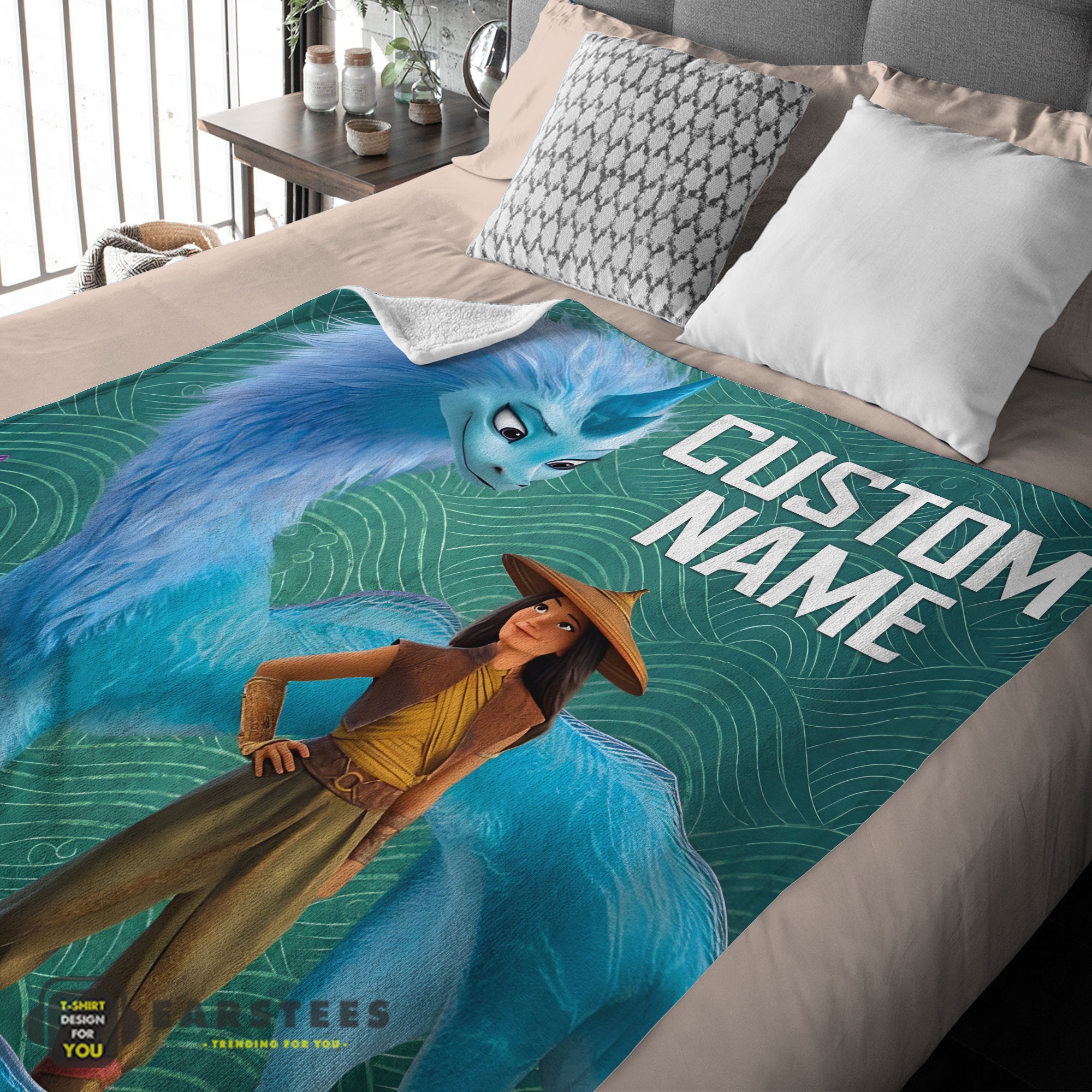 Good Disney Cartoon Retro Raya And The Last Dragon Blanket Fleece Customized Blanket - Image 2