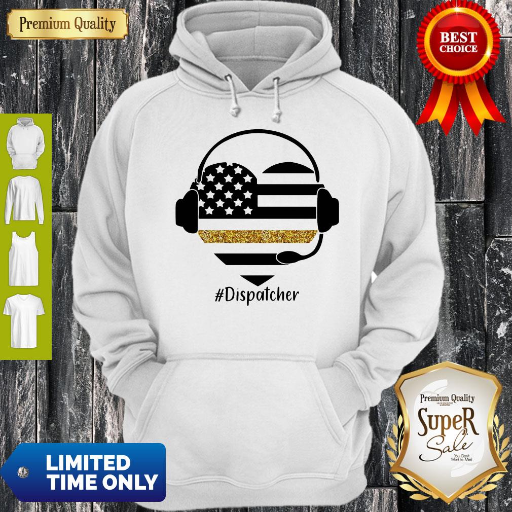 Official Dispatcher Heart American Flag Shirt - Image 2