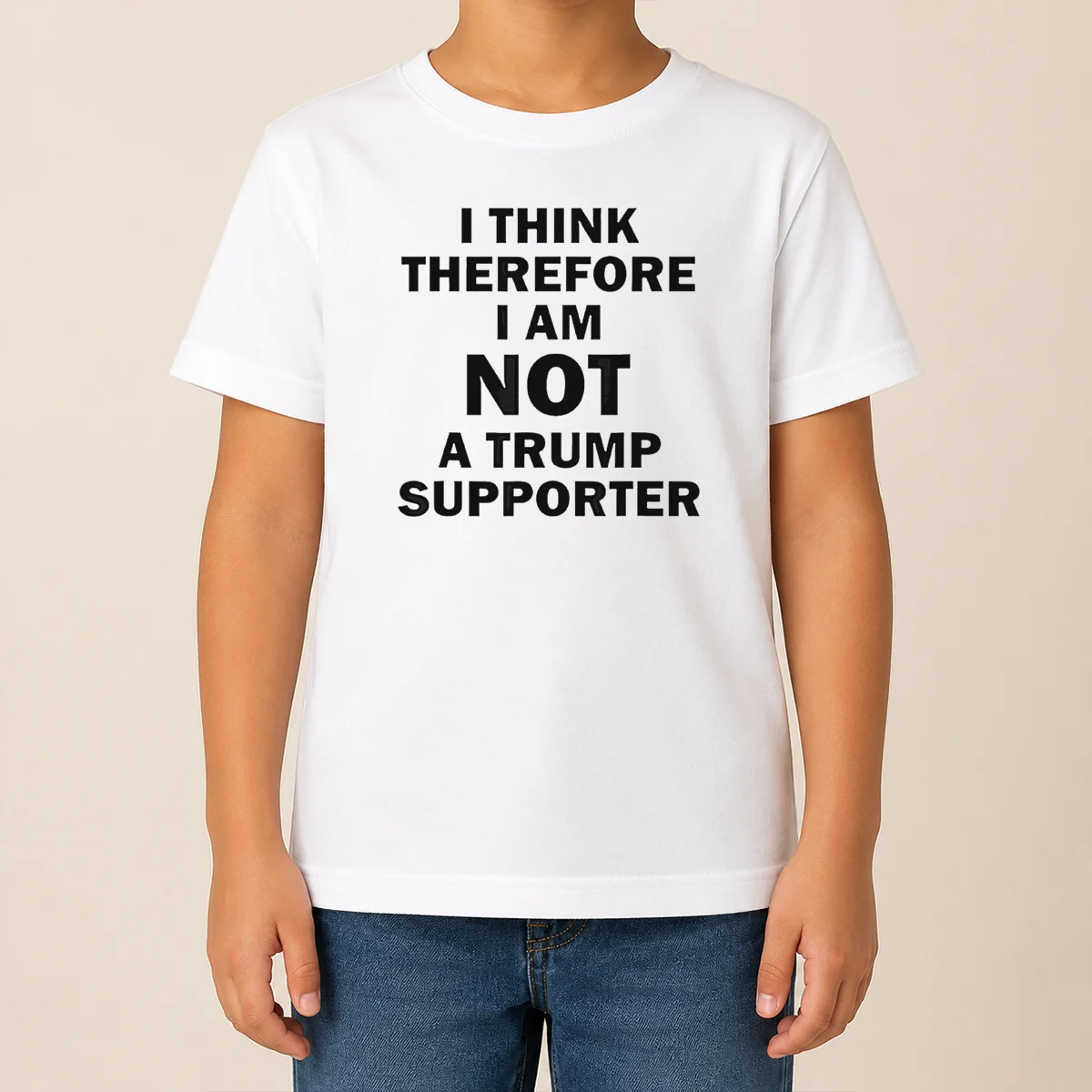 Pretty Premium Donald Trump Anti Political I Think Therefore I Am Not A Trump Supporter Shirt - Image 9