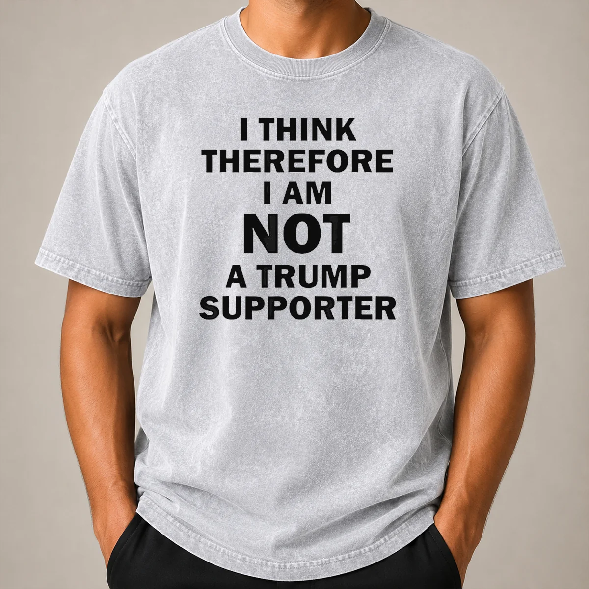 Pretty Premium Donald Trump Anti Political I Think Therefore I Am Not A Trump Supporter Shirt - Image 8