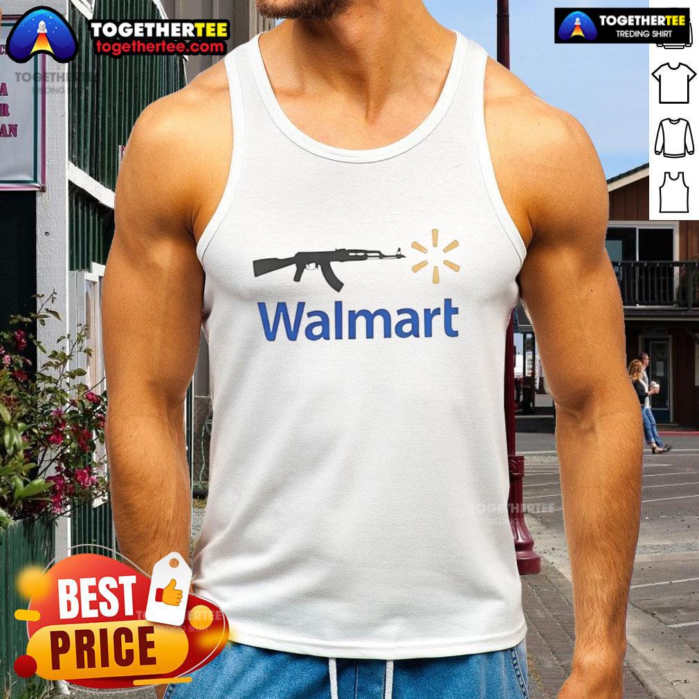Top AK-47 Walmart Parody Logo T-Shirt - Image 4