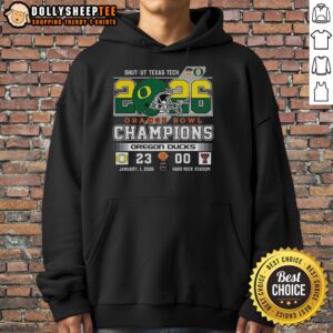 Alternative view of Top Oregon Ducks Shutout Texas Tach Orange Bowl Score Champions T-Shirt