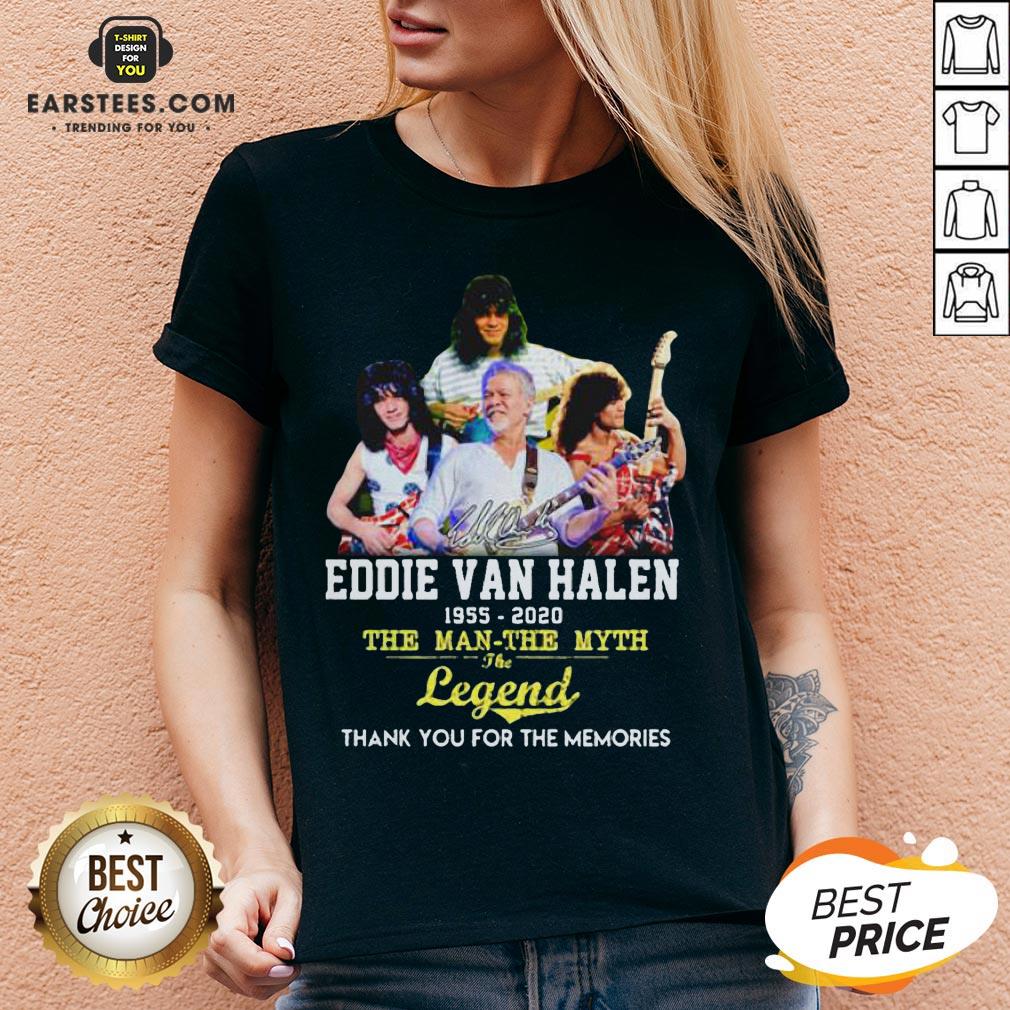 Eddie Van Halen 1955 2020 The Man The Myth The Legend Thank You For The Memories Shirt - Image 4