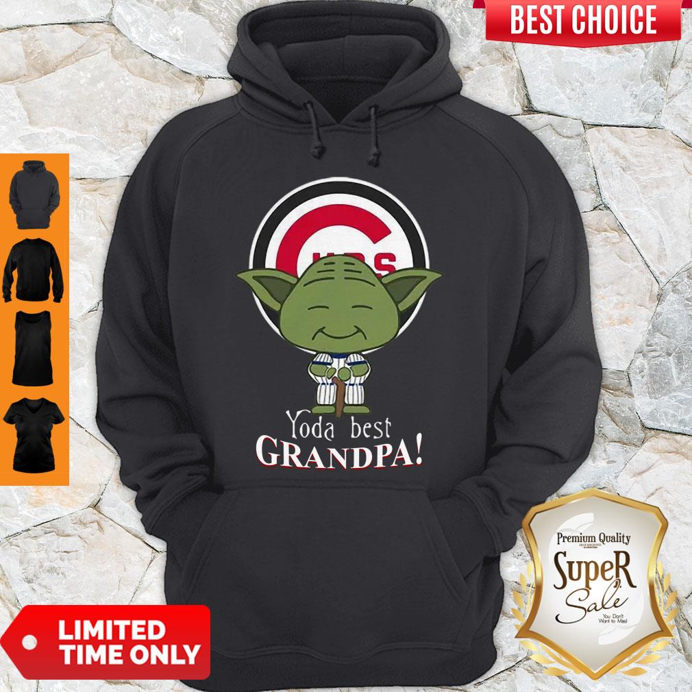 Cute Chicago Cubs Yoda Best Grandpa Shirt - Image 2