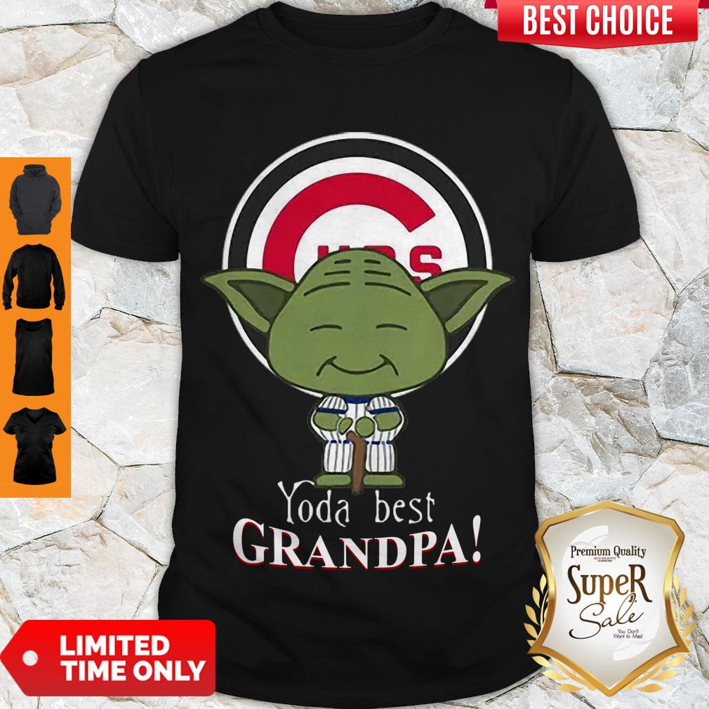 Cute Chicago Cubs Yoda Best Grandpa Shirt