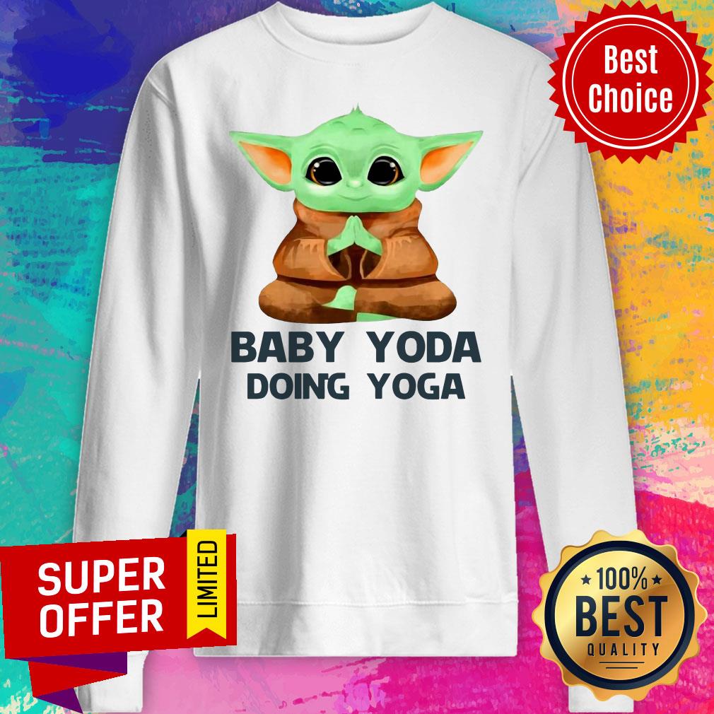 Official Baby Yoda Doing Yoga Shirt - Image 2