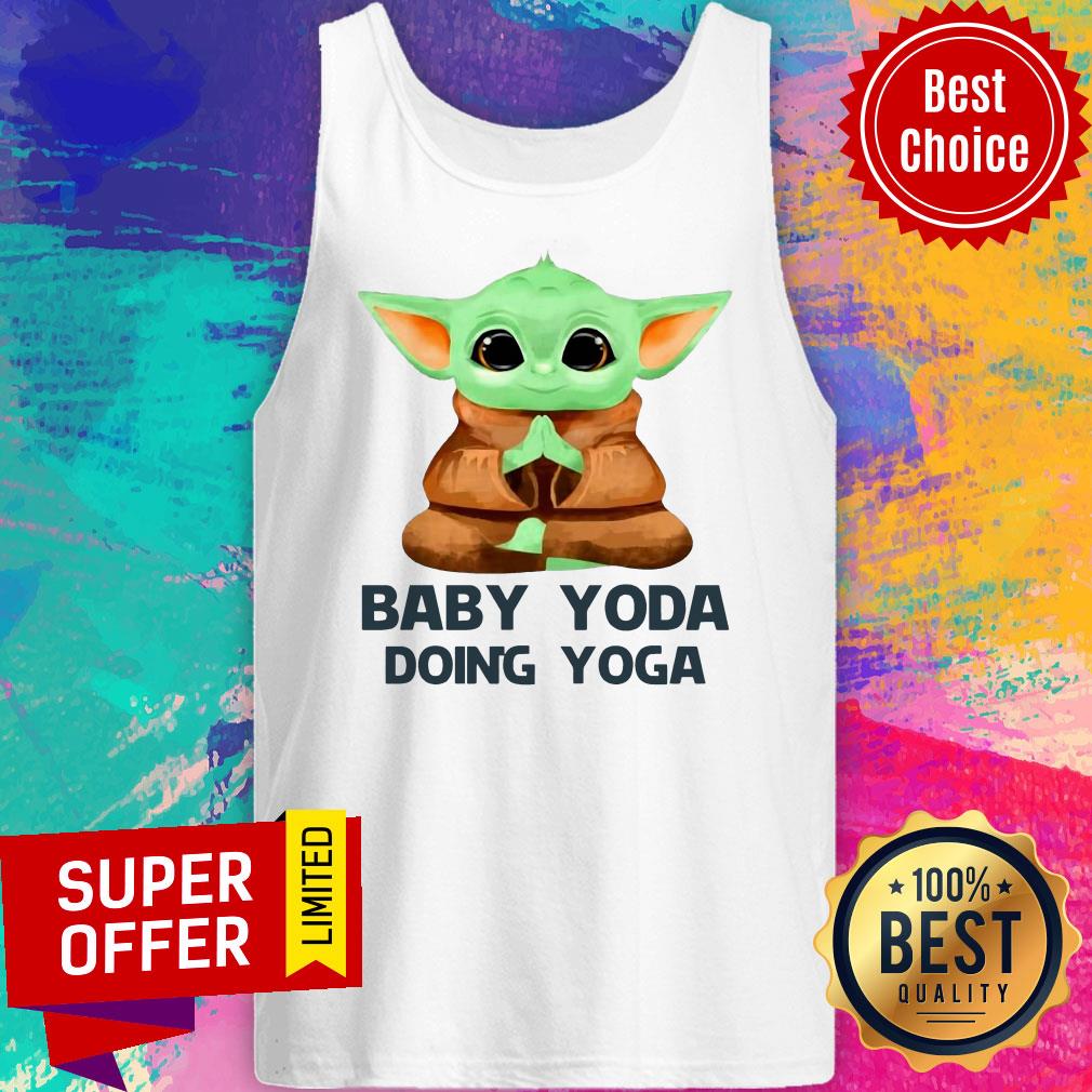 Official Baby Yoda Doing Yoga Shirt - Image 5