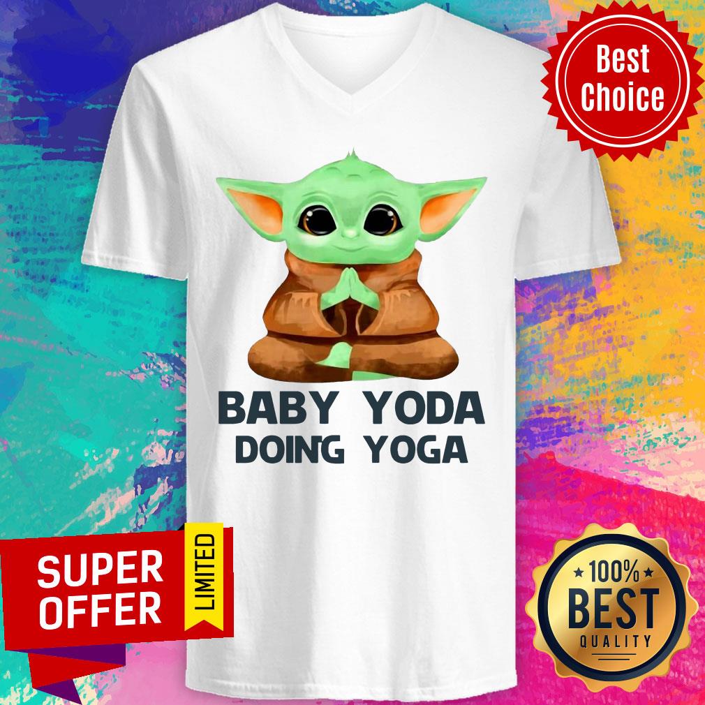 Official Baby Yoda Doing Yoga Shirt - Image 4