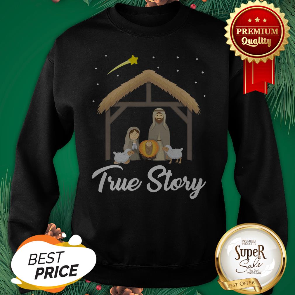 True Story Nativity Christmas Christians Shirt - Image 4