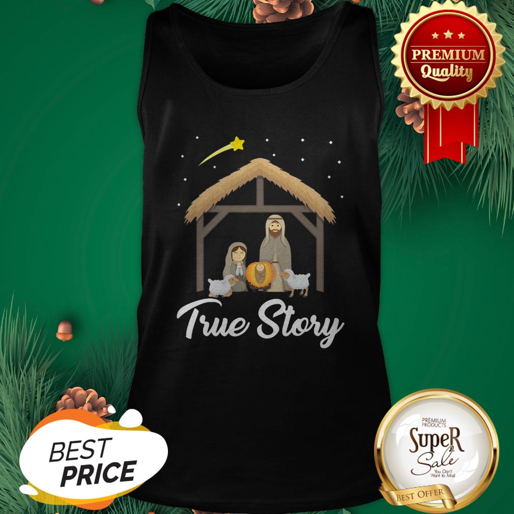 True Story Nativity Christmas Christians Shirt - Image 3