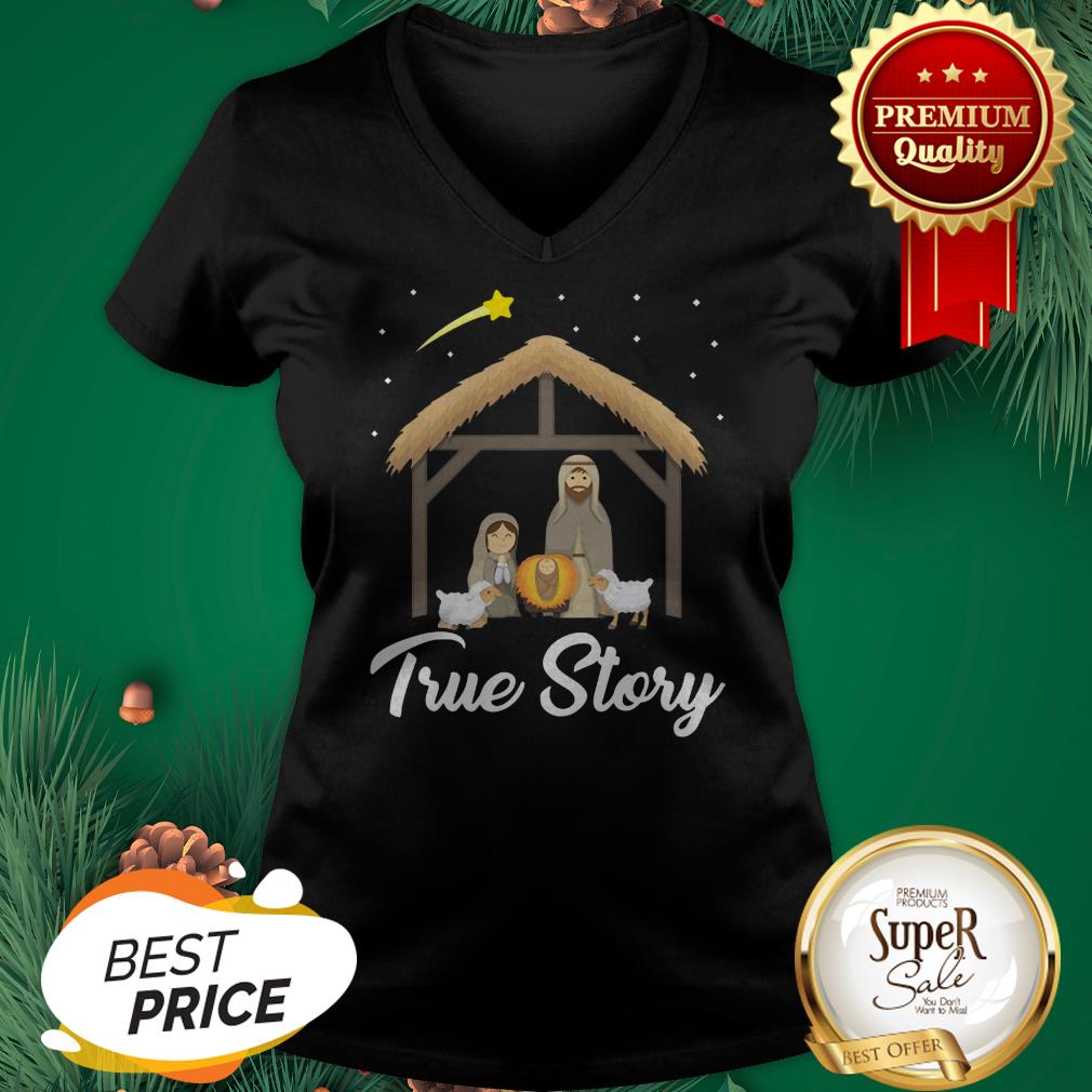 True Story Nativity Christmas Christians Shirt - Image 2