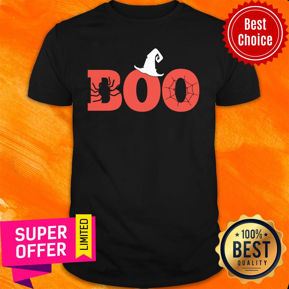 Boo Spide Witch Hat Halloween Shirt