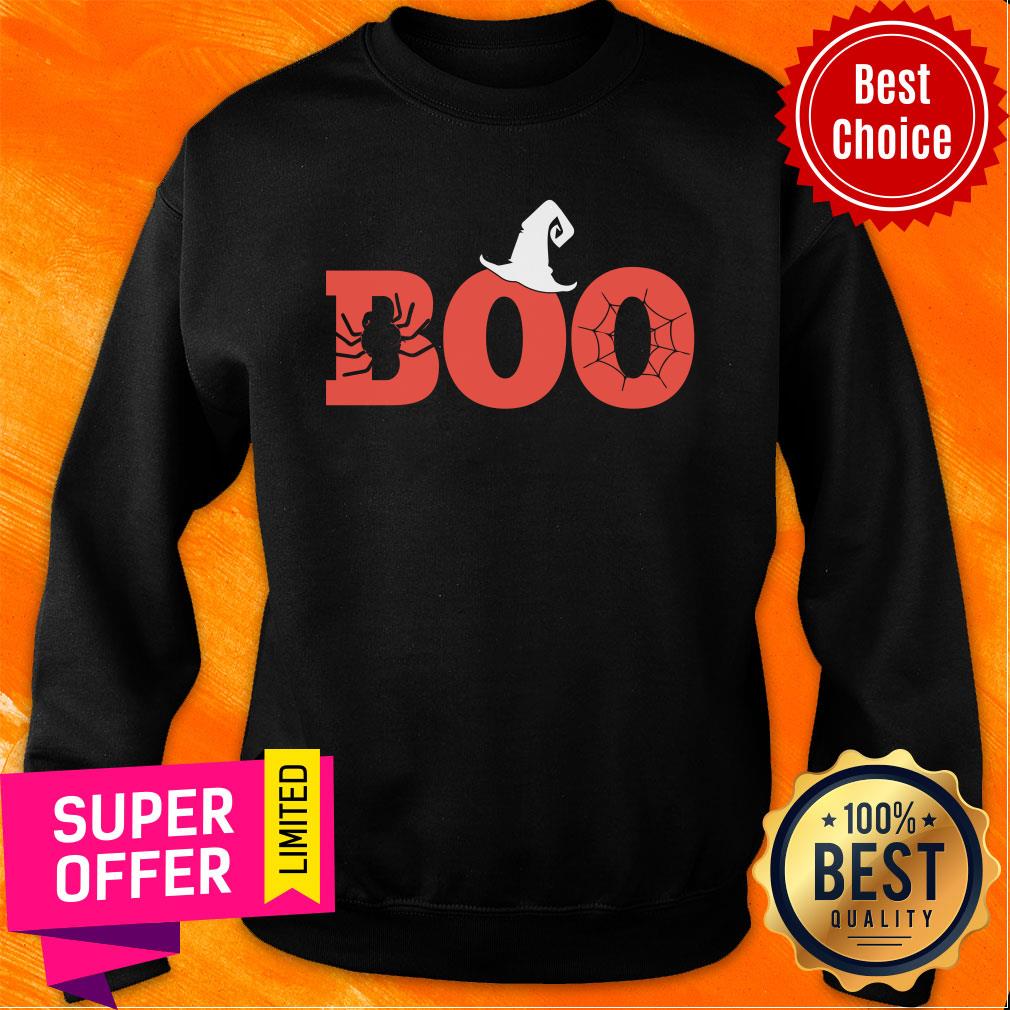 Boo Spide Witch Hat Halloween Shirt - Image 3