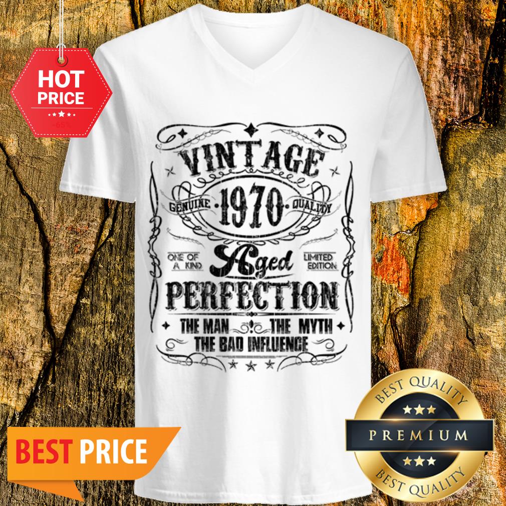 Vintage Genuine Quality 1970 Perfection The Man The Myth Shirt - Image 2