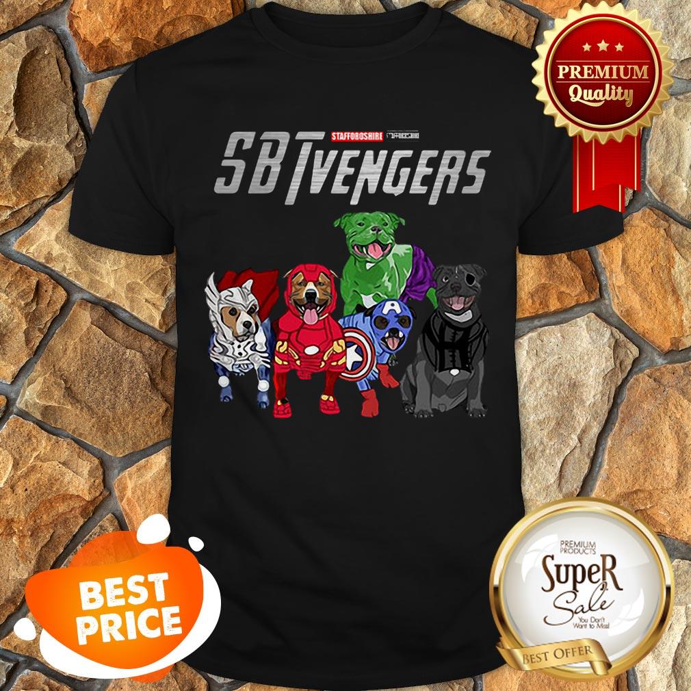 Nice Staffordshire Bull Terrier SBTvengers Avengers Endgame Shirt