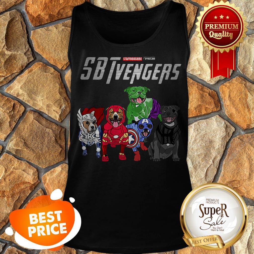 Nice Staffordshire Bull Terrier SBTvengers Avengers Endgame Shirt - Image 5