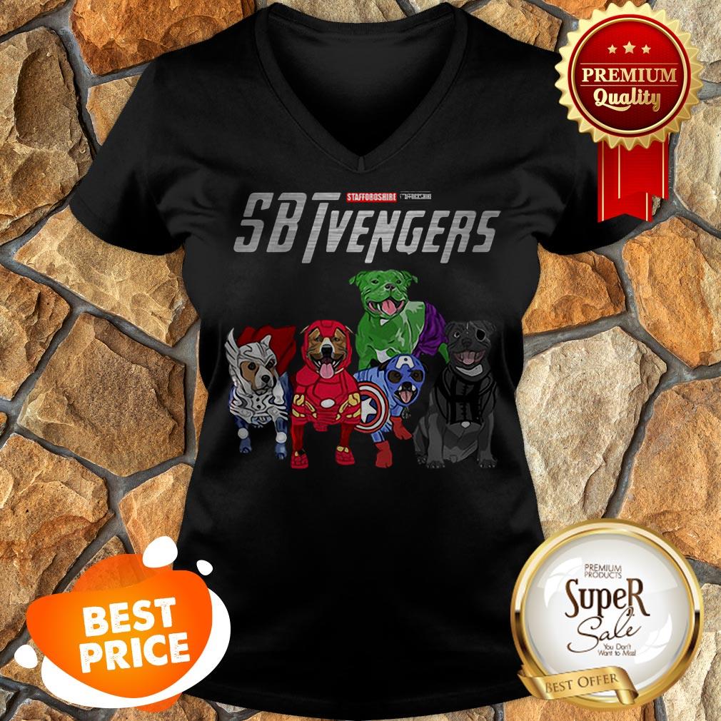 Nice Staffordshire Bull Terrier SBTvengers Avengers Endgame Shirt - Image 4