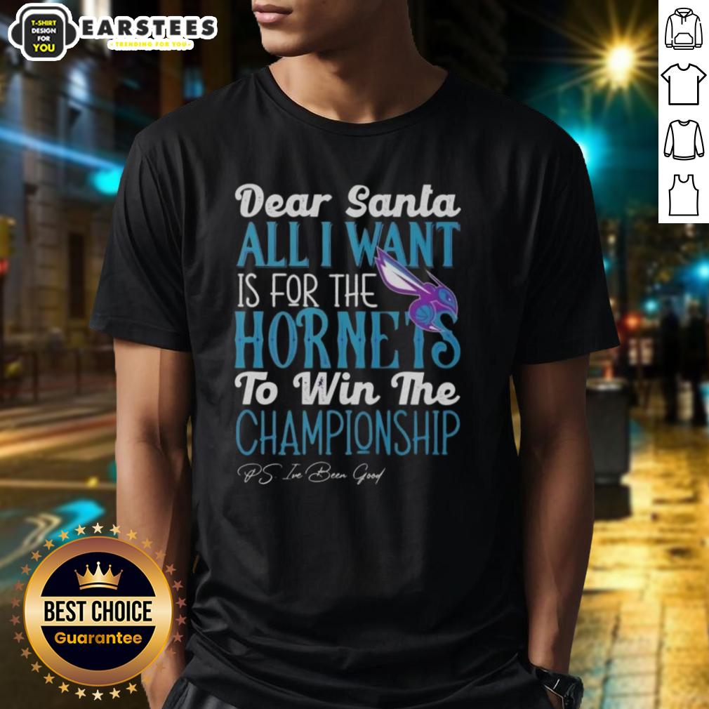 Awesome Dear Santa All I Want Is For The Charlotte Hornets To Win The Championship T-Shirt
