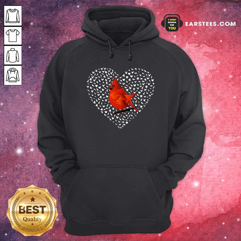 Awesome Cardinal Heart Personalized Shirt - Image 2