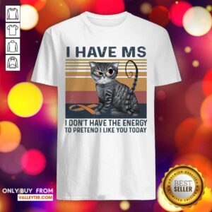 Nice I Have MS I Dont Have The Energy To Pretend I Like You Today Cat Vintage Shirt