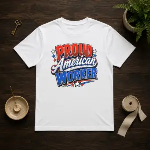Premium Proud American Worker Labour Day Pop Art Shirt