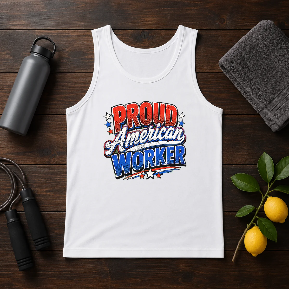 Premium Proud American Worker Labour Day Pop Art Shirt - Image 3