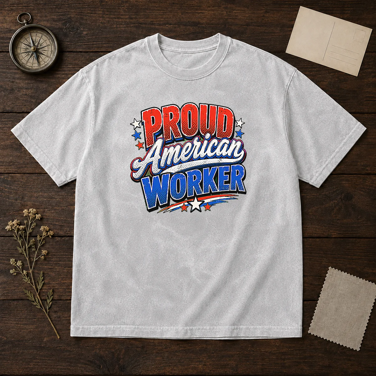 Premium Proud American Worker Labour Day Pop Art Shirt - Image 8