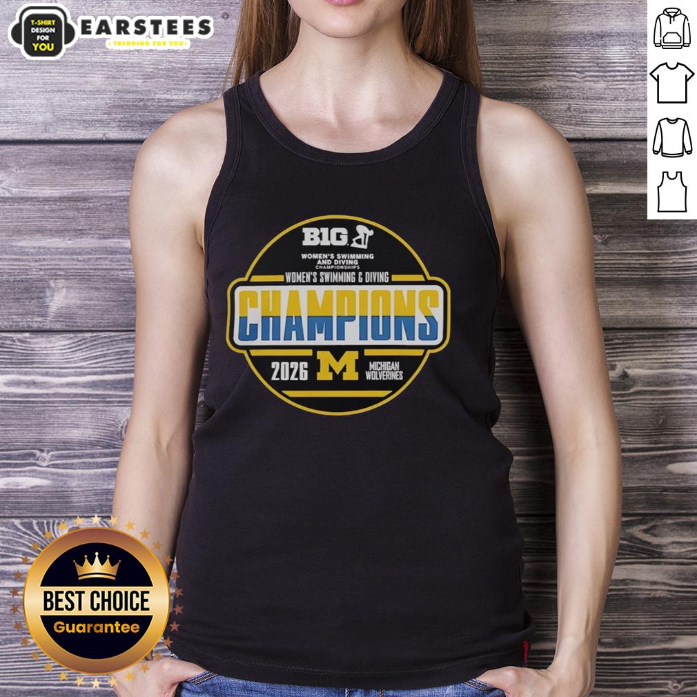 Good Michigan Wolverines Women's Swimming And Diving Big Ten Champions 2026 T-Shirt - Image 4