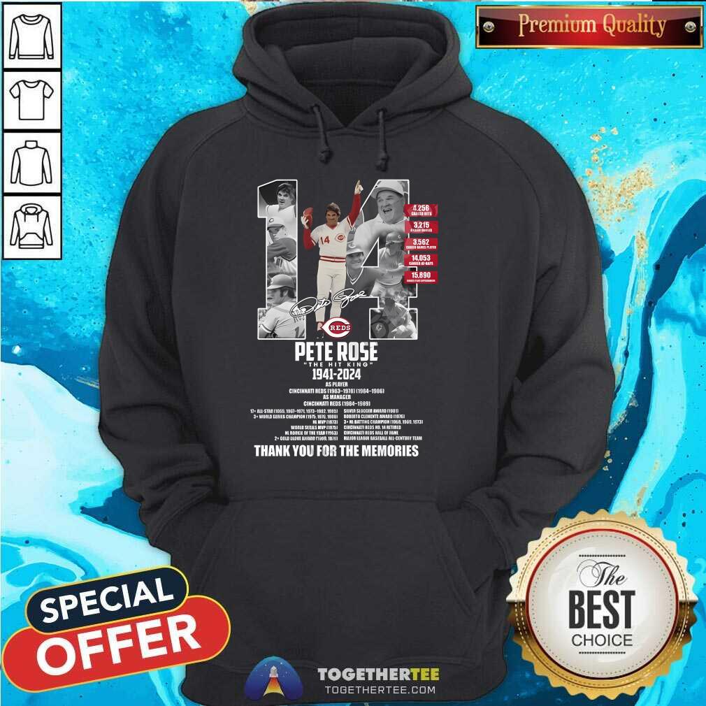 Top Pete Rose The Hit King 1941-2024 Thank You For The Memories T-Shirt - Image 5