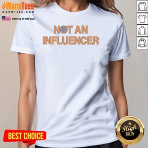 Alternative view of Premium Not An Influencer New York Knicks NBA Basketball Shirt