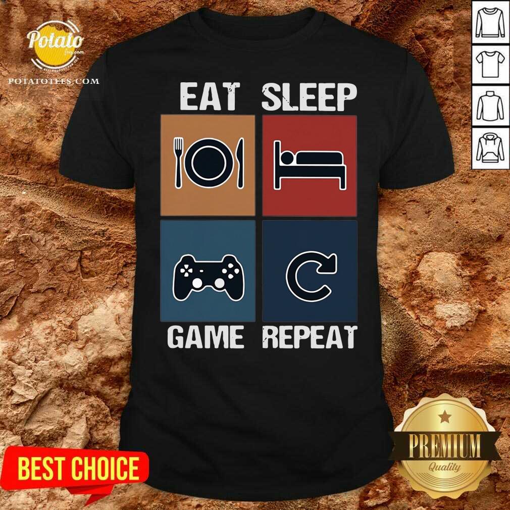 Nice Eat Sleep Game Repeat Vintage Shirt