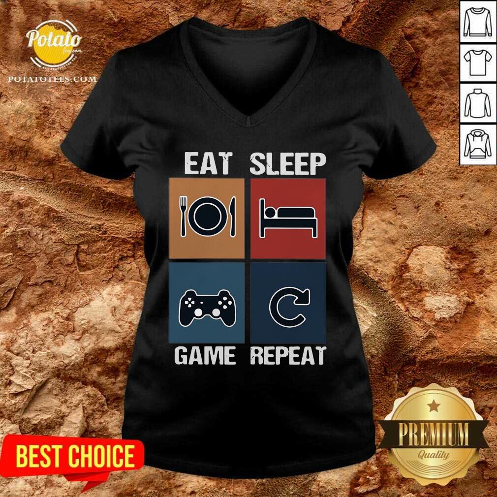 Nice Eat Sleep Game Repeat Vintage Shirt - Image 2