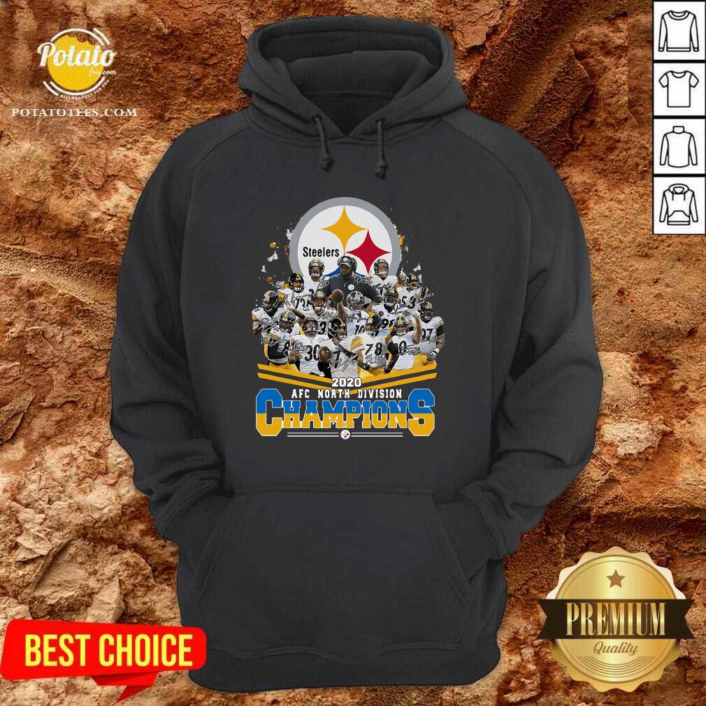Official Pittsburgh Steelers 2020 AFC North Division Champion Signatures Shirt - Image 5