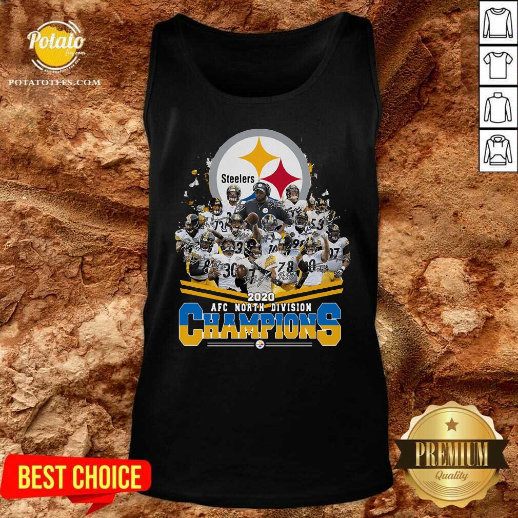 Official Pittsburgh Steelers 2020 AFC North Division Champion Signatures Shirt - Image 3