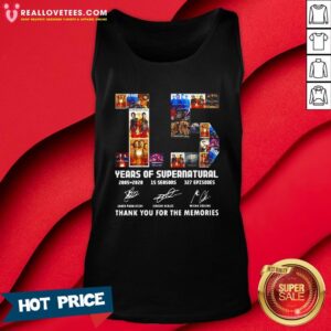 Alternative view of So 15 Years Of Supernatural 2005 2020 15 Seasons 327 Episodes Thank You For The Memories Signatures Shirt