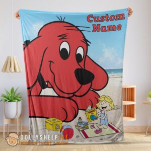 Pretty Awesome Clifford's Puppy Days Emily Elizabeth Beach Blanket Fleece Customized Blanket