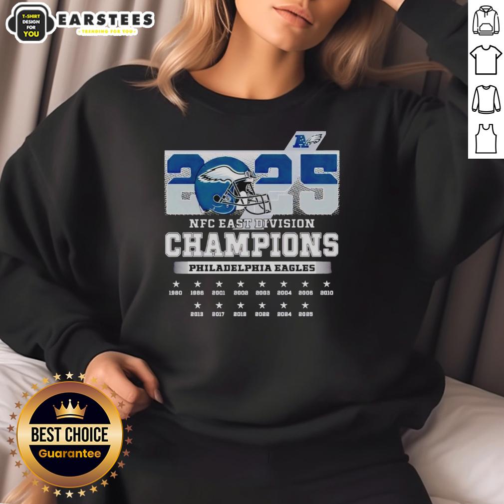 Good 2025 NFC East Division Champions Philadelphia Eagles T-Shirt - Image 4