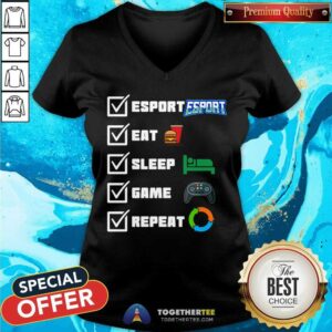 Alternative view of Beautiful Esport Eat Sleep Game Repeat Shirt
