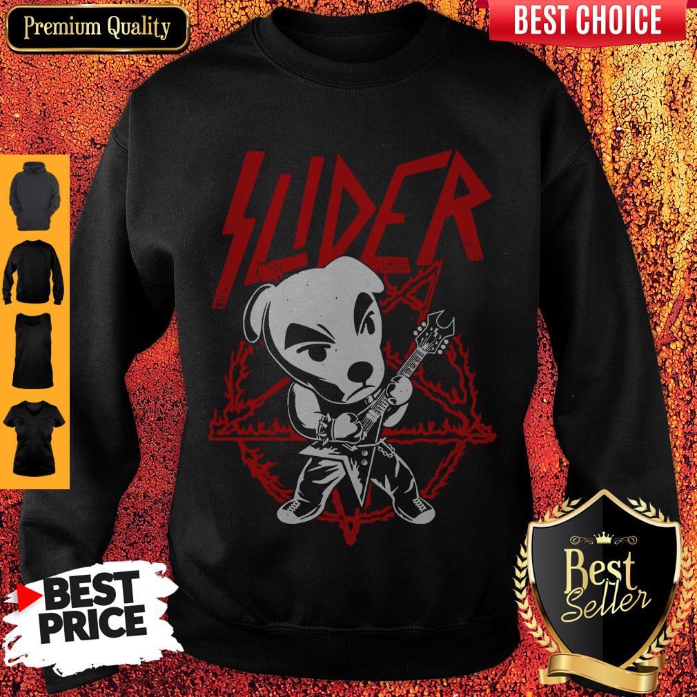 Cute Dog Play Guitar Slayer Shirt - Image 3