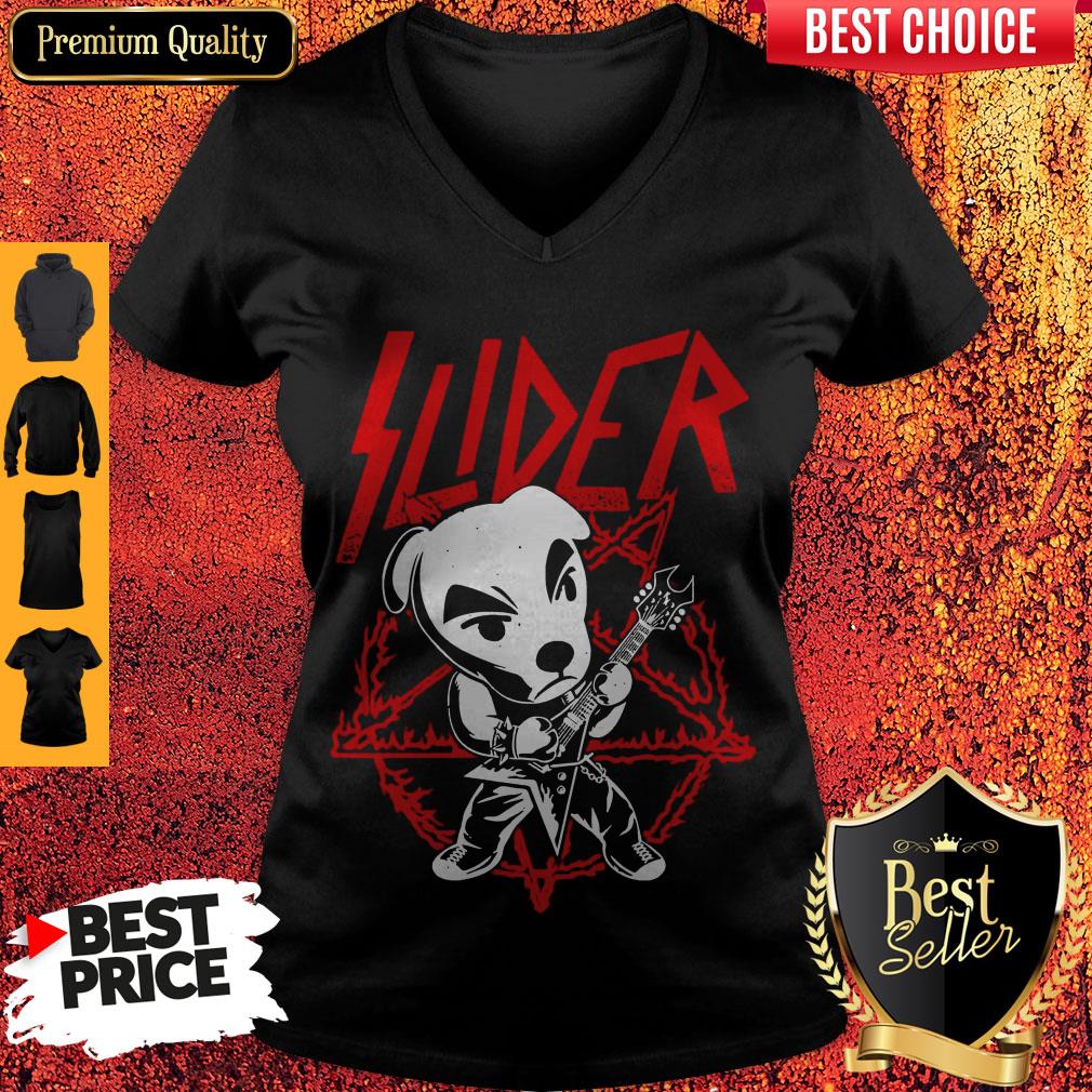 Cute Dog Play Guitar Slayer Shirt - Image 5