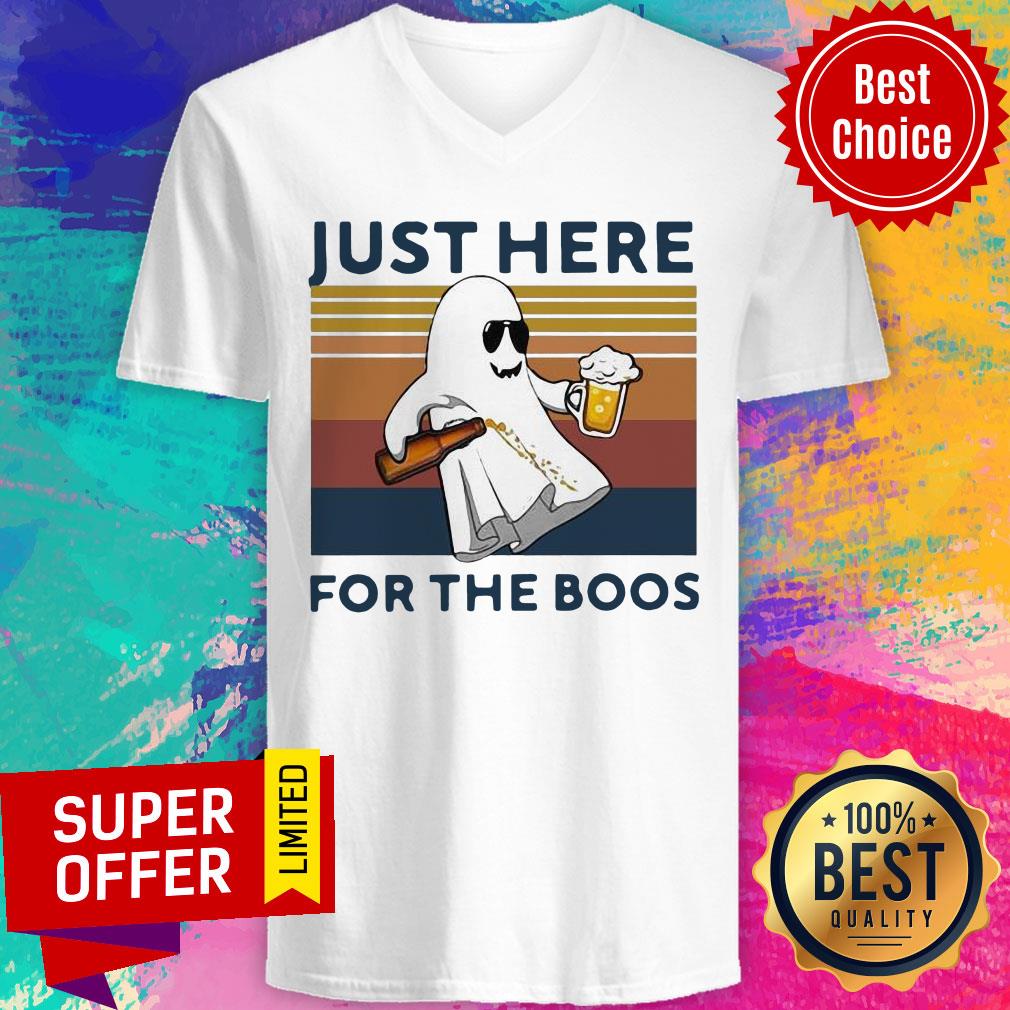 Ghost Beer Just Here For The Boos Vintage Shirt - Image 2