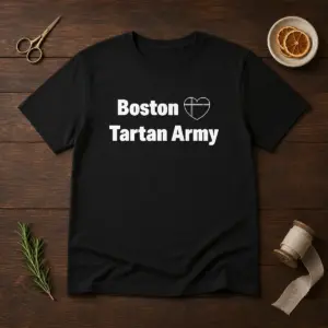 Nice Boston Tartan Army I Love Scotland Soccer National Team Supporters Shirt