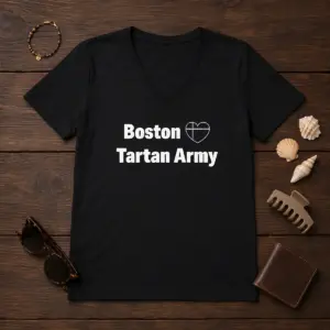 Alternative view of Nice Boston Tartan Army I Love Scotland Soccer National Team Supporters Shirt