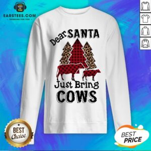 Alternative view of Pretty Dear Santa Just Bing Cows Shirt